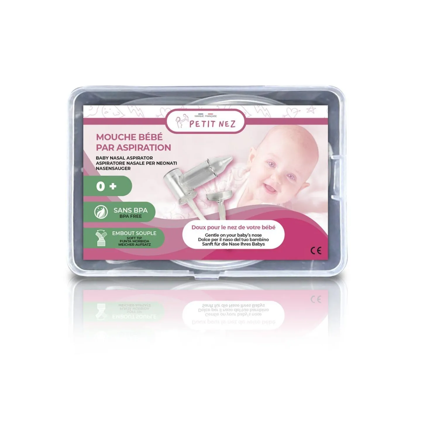 Petit nez Mouche bébé par aspiration Transparent