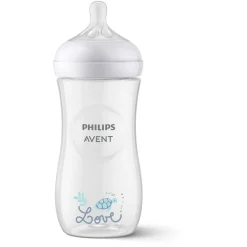 Philips Avent                    Biberon Natural 3.0    Motifs bleus            330 ml