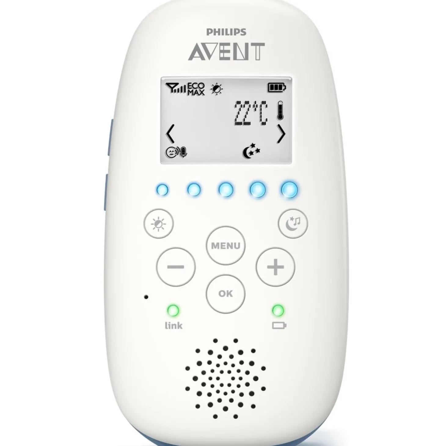 Philips Avent Ecoute bébé DECT LCD projecteur d'étoiles Bleu/Blanc