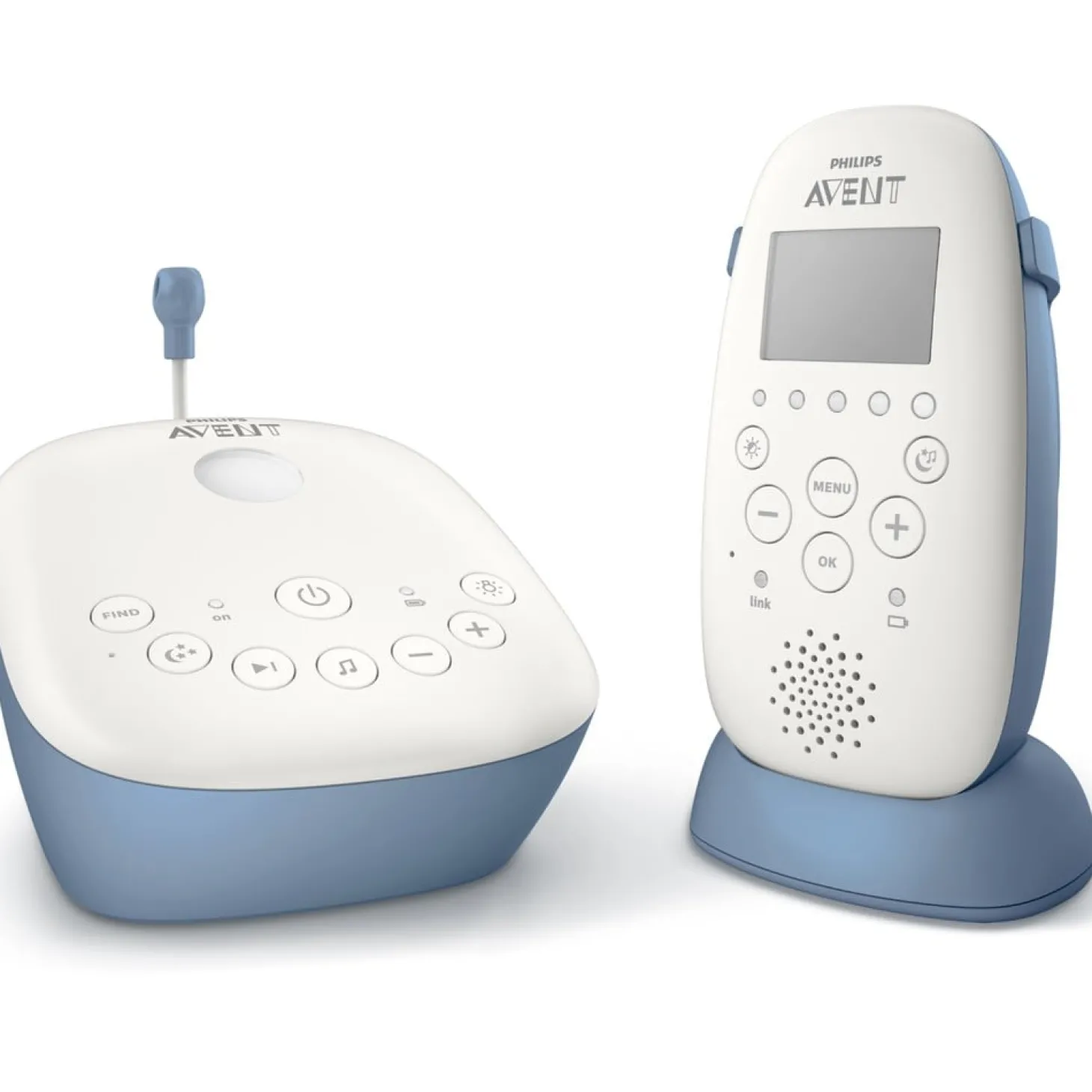 Philips Avent Ecoute bébé DECT LCD projecteur d'étoiles Bleu/Blanc