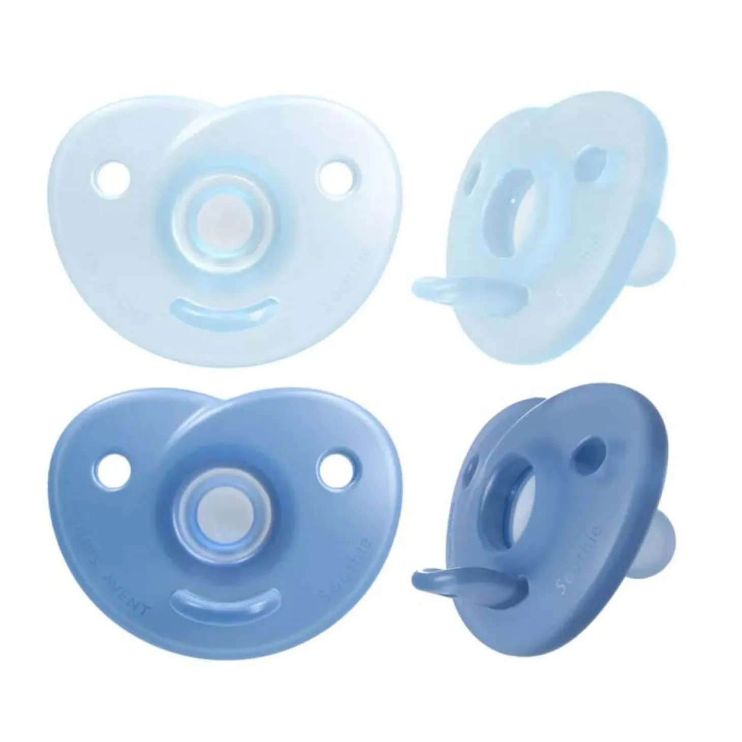 Philips Avent Lot de 2 Soothie coeur Bleu/Bleu clair 0-3 mois