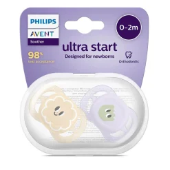 Philips Avent Sucettes Ultra start x2 Pastel Print 0-2 mois