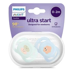 Philips Avent                    Sucettes Ultra start x2    Pastel Print            0-2 mois