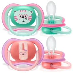 Philips Avent                    2 Sucettes Ultra Air    Tigre/Lapin            18-36 mois