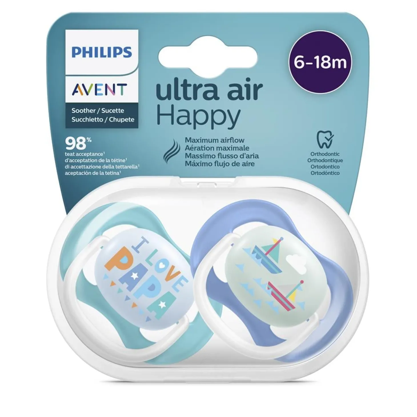 Philips Avent 2 Sucettes ultra 6-18 mois