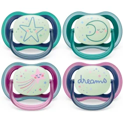 Philips Avent                    2 Sucettes Ultra Air Nuit    Multicolore