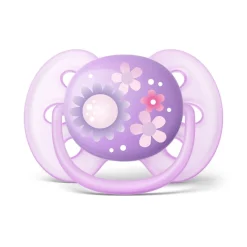 Philips Avent Sucette ultra douce Violet Fleurs 6-18 mois