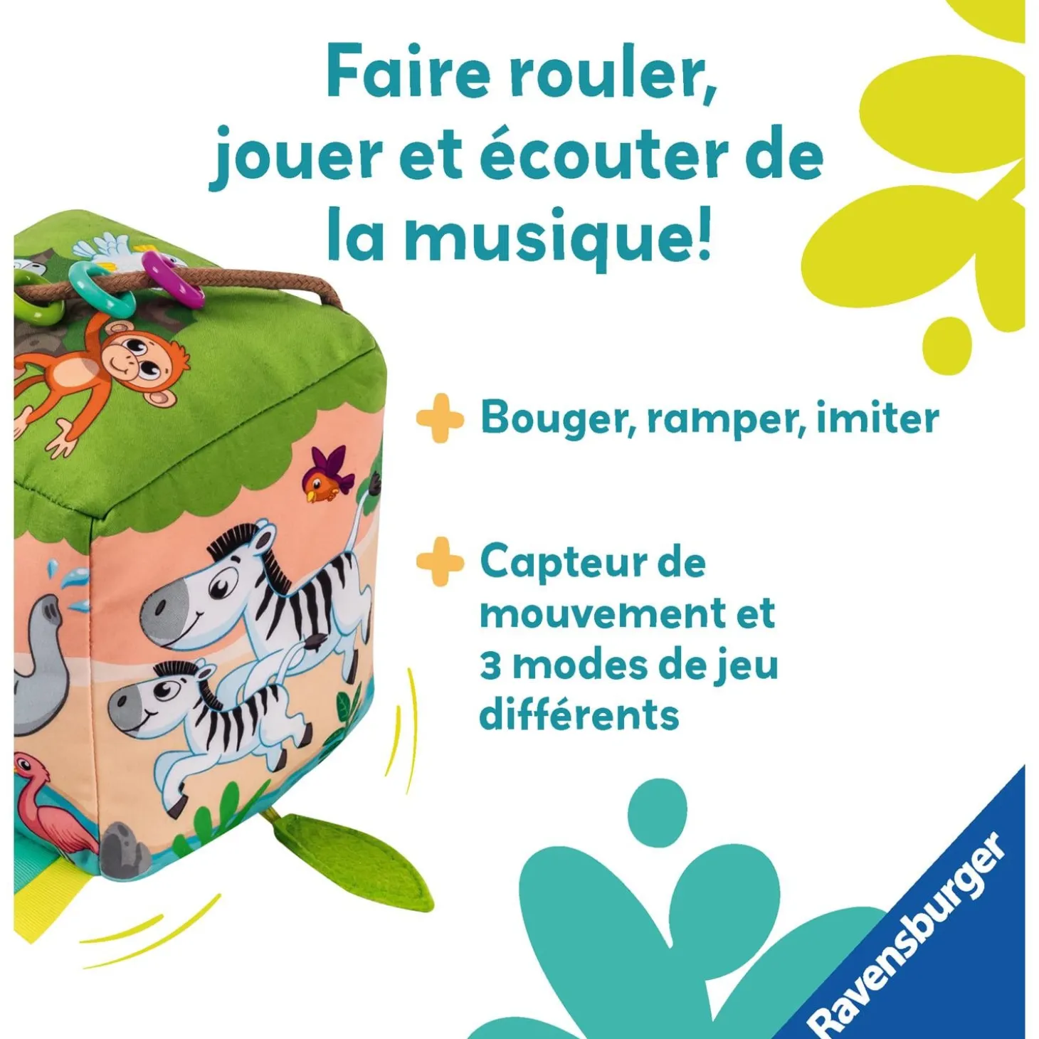 Play+ Cube d'activités sonore Les Animaux Sauvages 6-24 mois