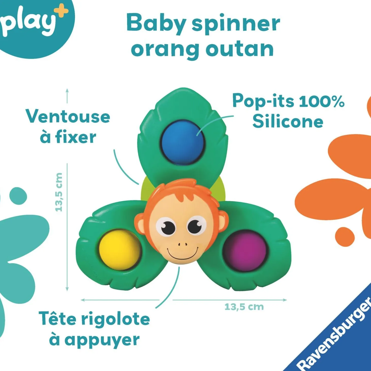 Play+ Jouet Baby Spinner Orang-Outan