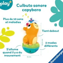 Play+                    Jouet Culbuto sonore Capybara    Orange