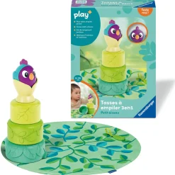 Play+ Jouet tasses à empiler petit oiseau Multicolore