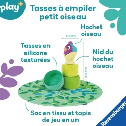Play+ Jouet tasses à empiler petit oiseau Multicolore