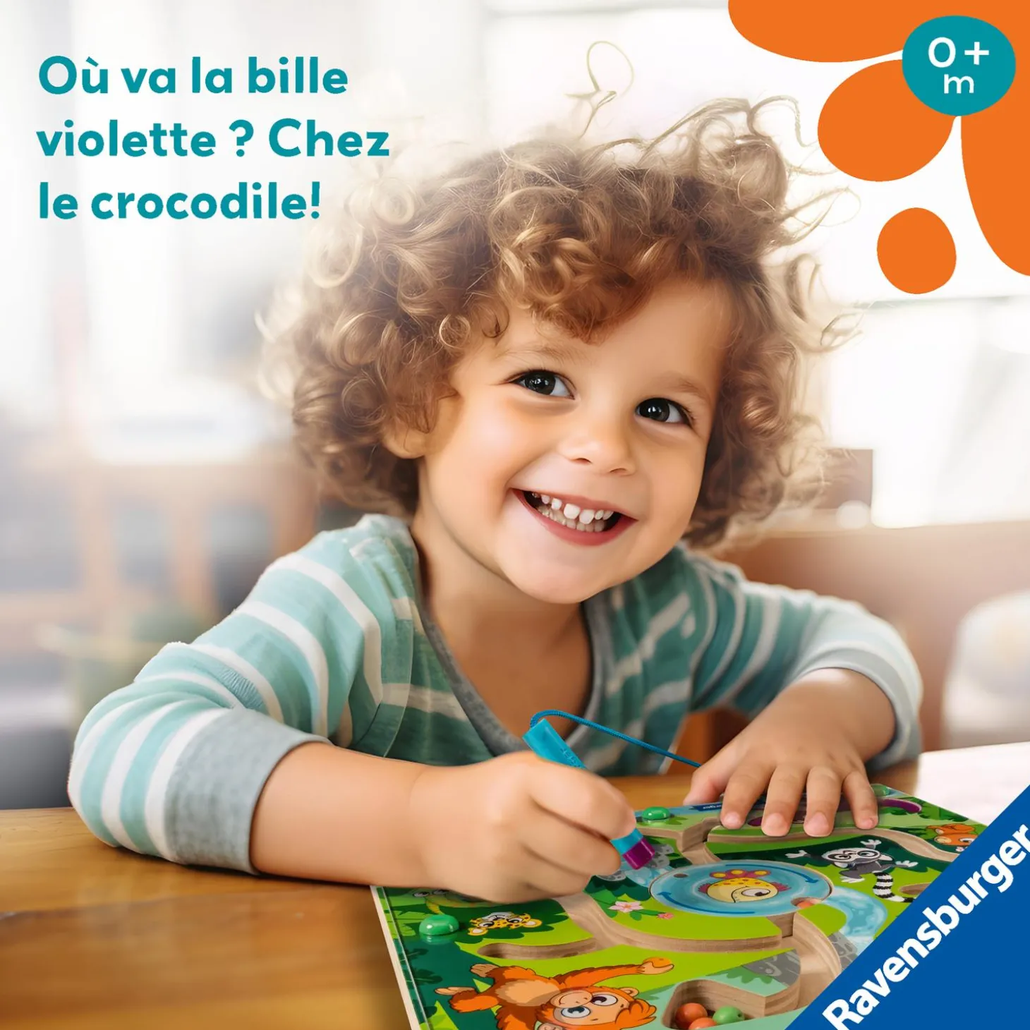 Play+ Labyrinthe magnétique en bois dans la jungle Multicolore