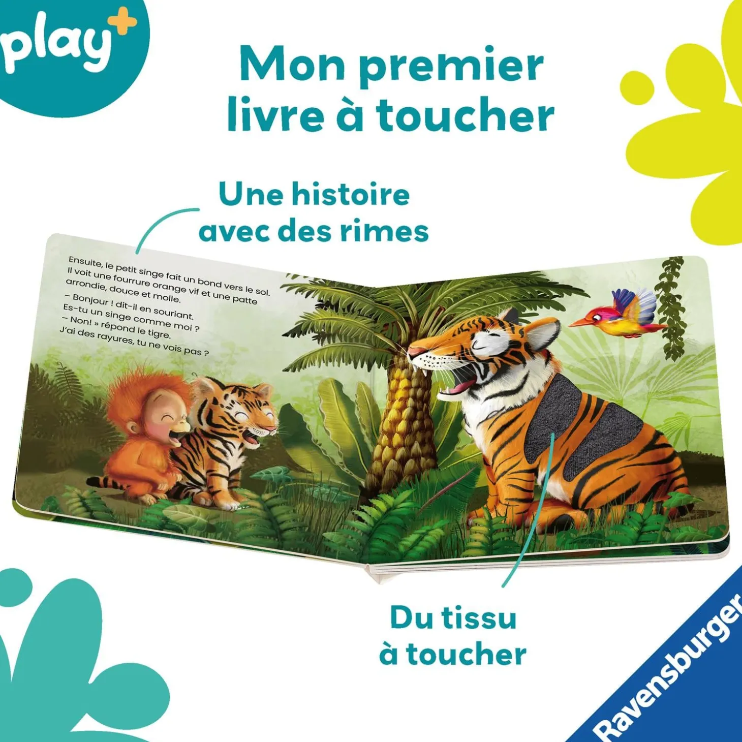 Play+ Livre Es-tu un singe comme moi? Multicolore