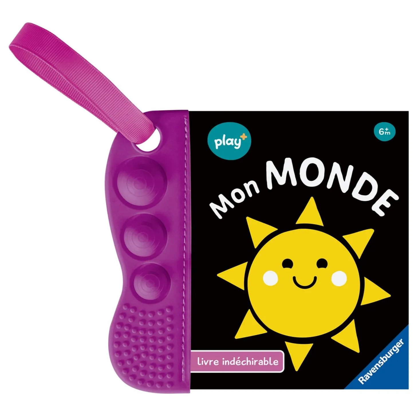 Play+ Livre Flip & pop : livre constrasté Mon Monde Multicolore