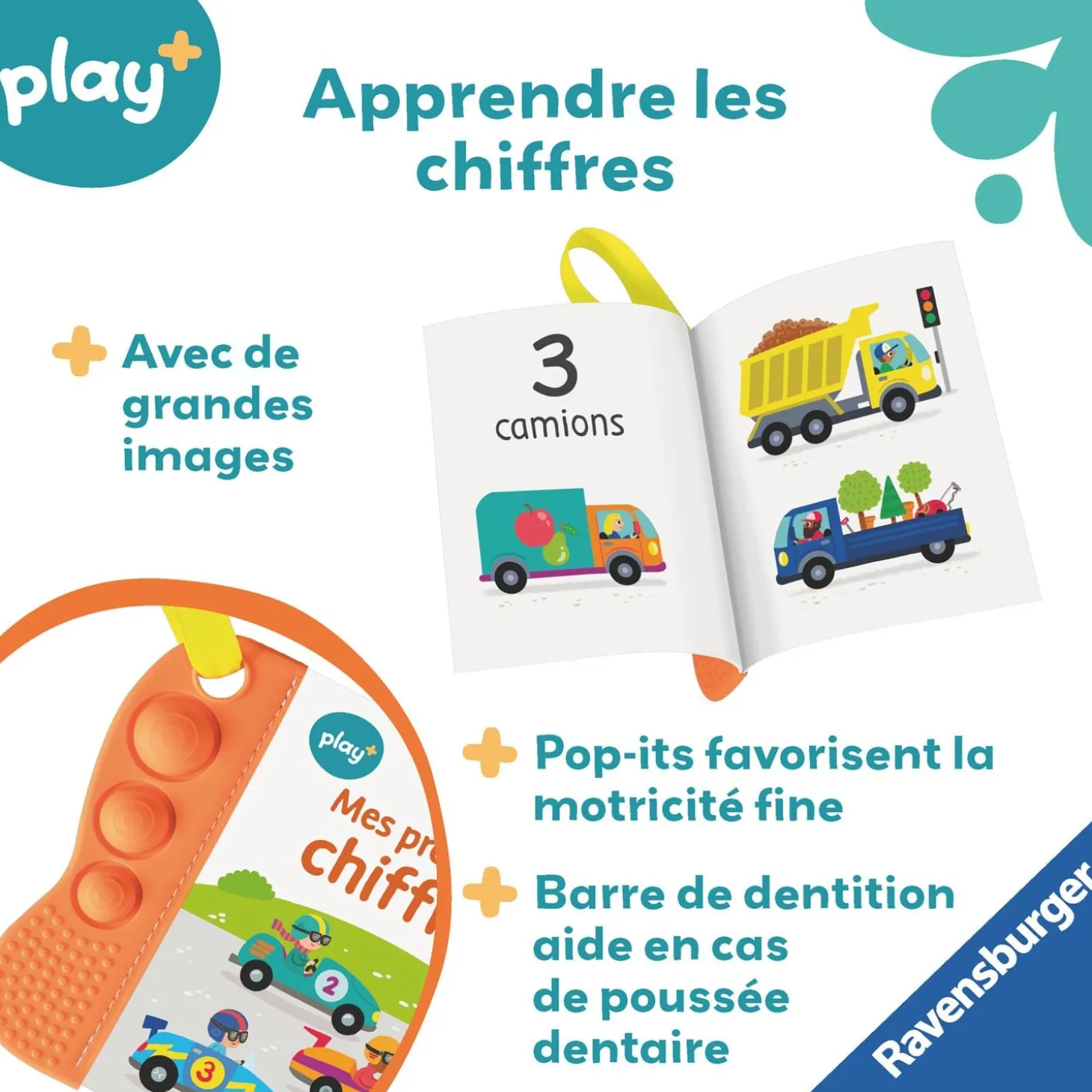 Play+ Livre Flip & pop Mes Premiers Chiffres Multicolore