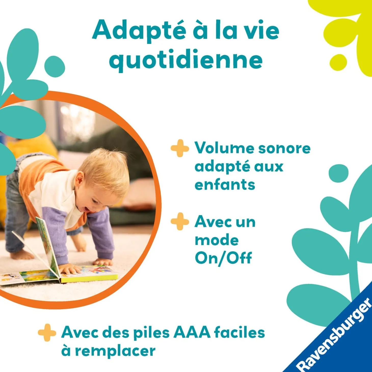 Play+ Livre sonore cherche et trouve Les Bébés Animauxmulticolore
