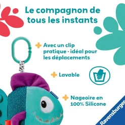 Play+                    Peluche d'activité pop-it Piranha    Bleu
