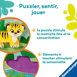 Play+ Puzzle sensoriel dans la jungle Multicolore