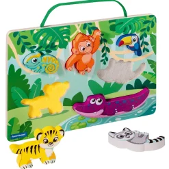 Play+ Puzzle sensoriel dans la jungle Multicolore