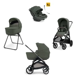 Poussette Aptica chassis Litio Black , System Quattro  Darwin Recline Ivy Green                            de Inglesina