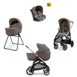 Poussette Aptica chassis Palladio Black, System Quattro Darwin Essence Mokka                            de Inglesina