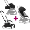 Poussette Yoyo 3 avec pack 0+ nouveau-né et 6+ Noir Cadre Blanc                            de Stokke
