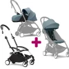 Poussette Yoyo 3 avec pack 0+ nouveau-né et 6+ Aqua Cadre Blanc                            de Stokke