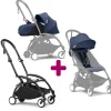 Poussette Yoyo 3 avec pack 0+ nouveau-né et 6+ Air France Cadre Noir                            de Stokke