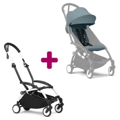 Poussette Yoyo 3 Pack 6 Aqua Cadre Blanc                            de Stokke