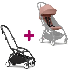 Poussette YOYO 3 Pack 6+ Ginger Cadre Noir                            de Stokke
