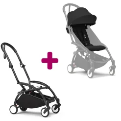 Poussette YOYO 3 Pack 6+ Noir Cadre Noir                            de Stokke