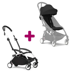 Poussette YOYO 3 Pack 6+ Noir Cadre Blanc                            de Stokke