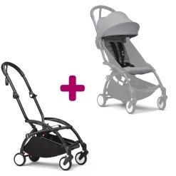 Poussette YOYO 3 Pack 6+ Stone Cadre Noir                            de Stokke