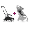 Poussette YOYO 3 Pack 6+ Zèbre Cadre Blanc                            de Stokke
