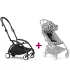 Poussette YOYO 3 Pack 6+ Zèbre Cadre Noir                            de Stokke