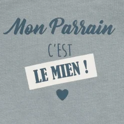 P’tit bisou Body manches longues Parrain Bleu Sky Powder 3 mois