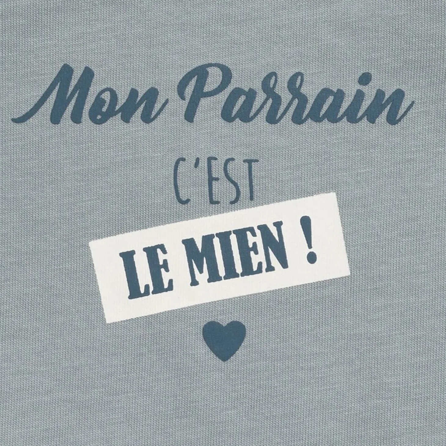 P’tit bisou Body manches longues Parrain Bleu Sky Powder 3 mois