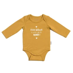 P’tit bisou Body manches longue Mamie Jaune Curcuma 1 mois