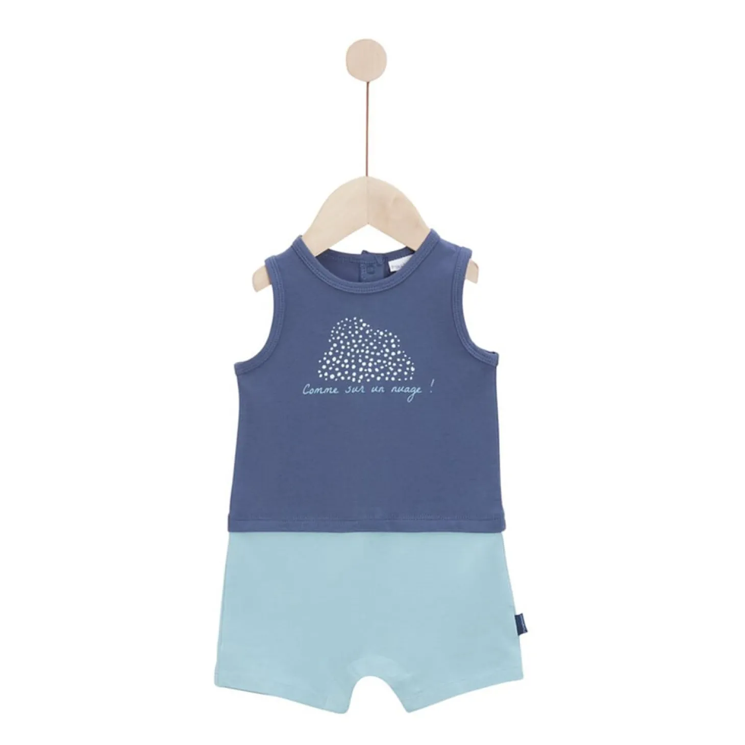 P’tit bisou Combicourt Mon petit nuage Bleu Infinity 12 mois