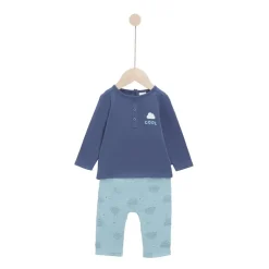 P’tit bisou Ensemble pantalon avec haut Mon petit nuage Nuage Bleu 9 mois