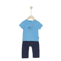 P’tit bisou                     Ensemble pantalon avec haut Plage    Bleu