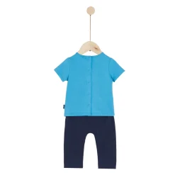 P’tit bisou Ensemble pantalon avec haut Plage Bleu