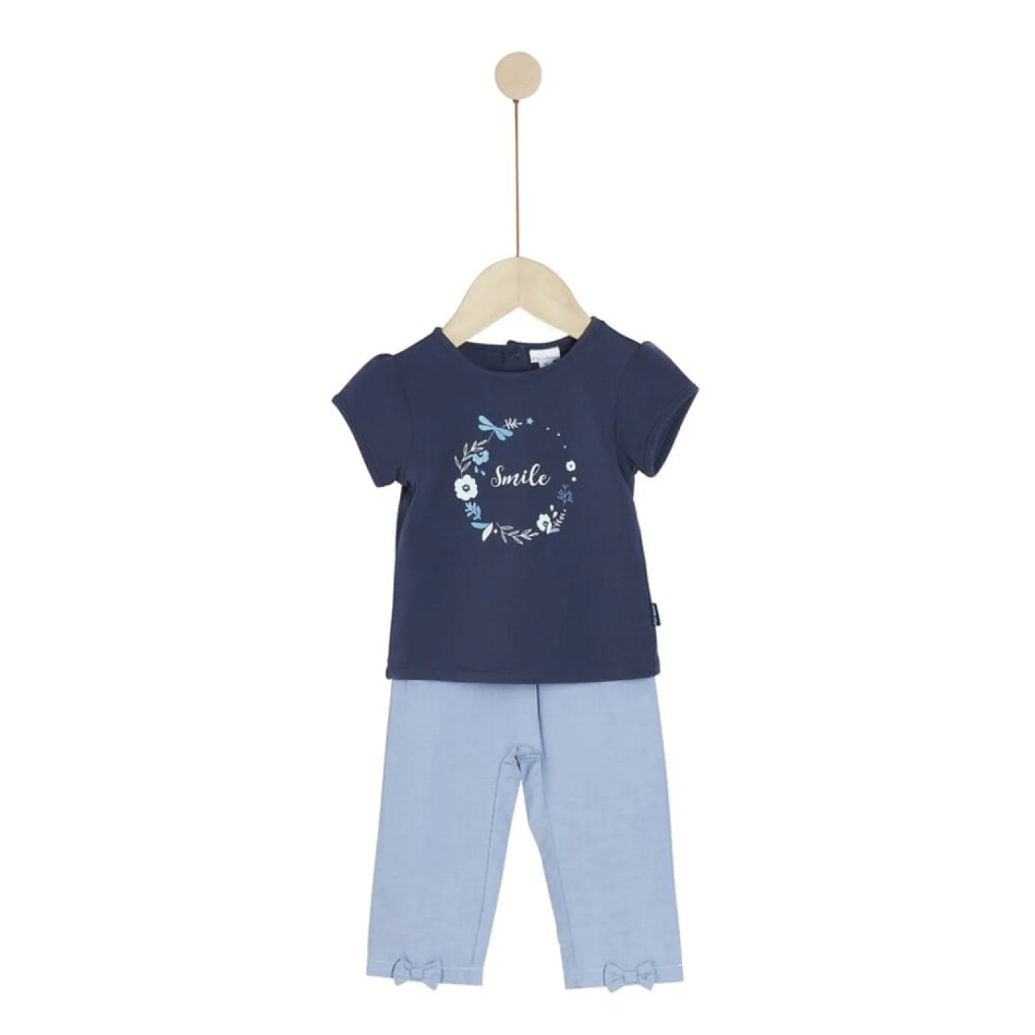 P’tit bisou Ensemble pantalon avec haut Plage Sky