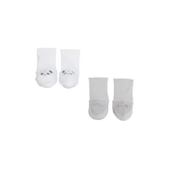 P’tit bisou                    Lot de 2 paires de chaussons Mes Essentiels    Gris            Prématuré-Naissance