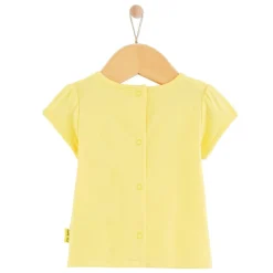 P’tit bisou                    Tee-shirt manches courtes Trop Chou    Jaune            9 mois