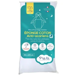 P'tit lit                    Mon P'tit Protège Matelas imperméable Alese imperméable éponge Anti Acariens  Bi ome®    blanc
