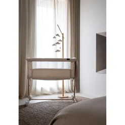 Quax                    Berceau Side-By-Side Natural    Bouclé Blanc