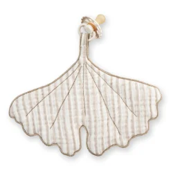 Quax Doudou Ginkgo Rayé Gris/ Blanc