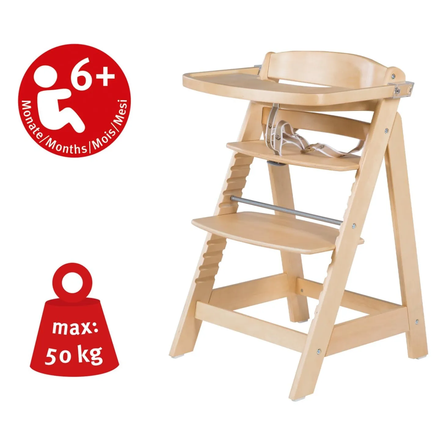 Roba Chaise évolutive + tablette Sit Up Fun Bois Naturel